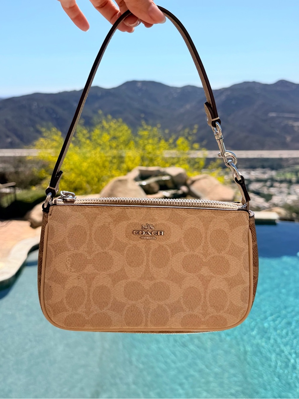 Coach Nolita 19 in Sand/Tan color